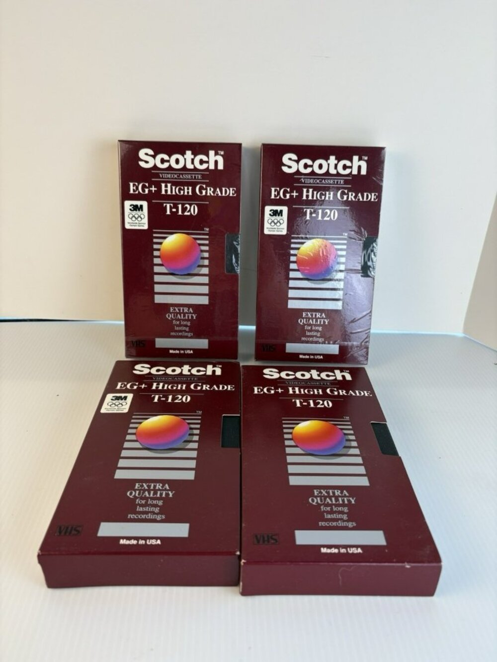 Scotch T120 EG+ High Grade VHS Tapes Blank 2 Sealed And 2 Open Lot Of 4